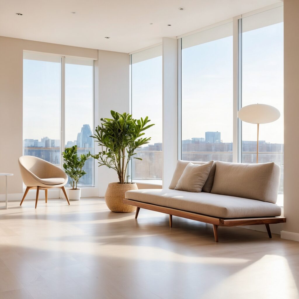 Perfectly clean and bright modern London apartment representing the final quality-check stage in the LETPRIME turnaround process.