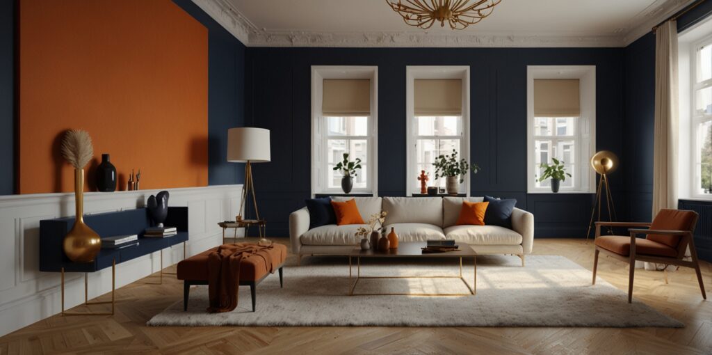 Modern London living room perfectly staged and presented for viewings, representing the final presentation stage in the LETPRIME process.