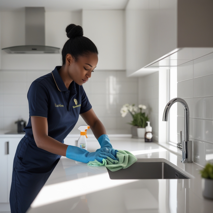 Professional kitchen and bathroom sanitizing service for rental properties in London by LetPrime